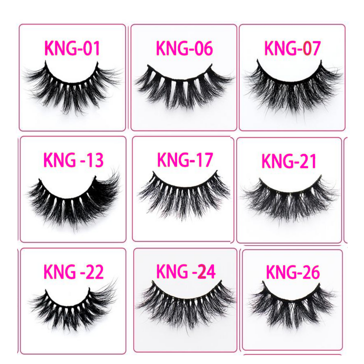 Mink Lashes - KNG Series -  (The Girlfriend)