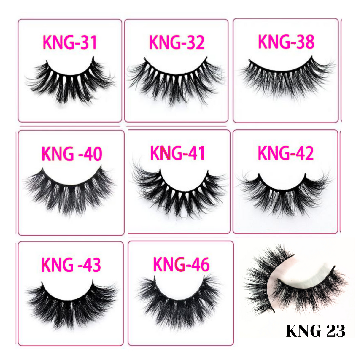 Mink Lashes - KNG Series -  (The Girlfriend)